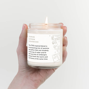 Moody TTPD candle with poetic fragrance blend Taylor Swift Candle