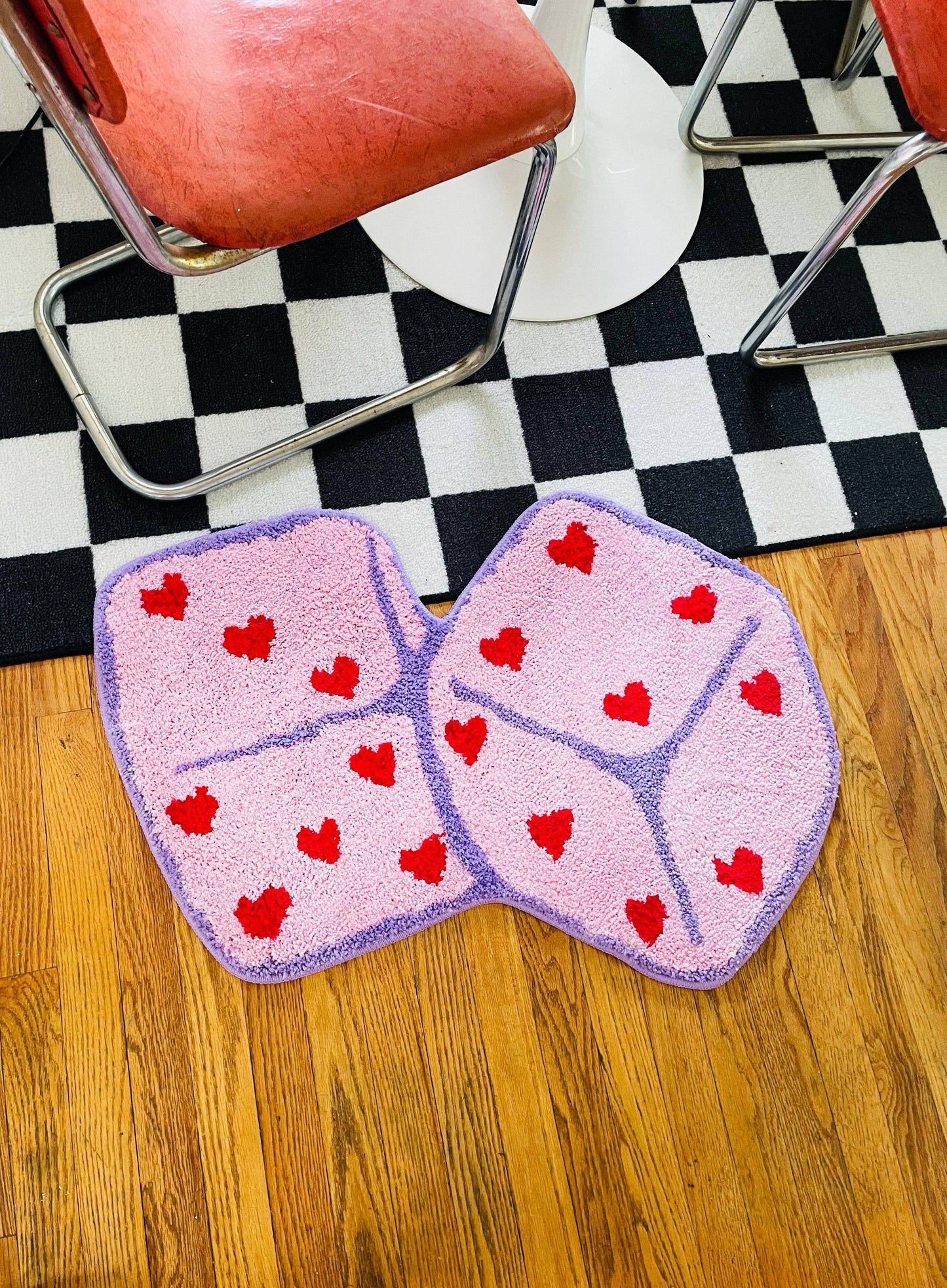 Pink Dice Rug