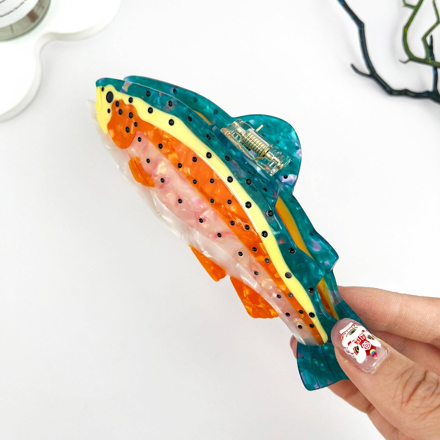 Perch Fish Ocean Acetate Hair Claw Clip