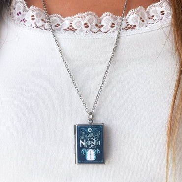 Chronicles of Narnia book locket necklace for readers and fantasy fans