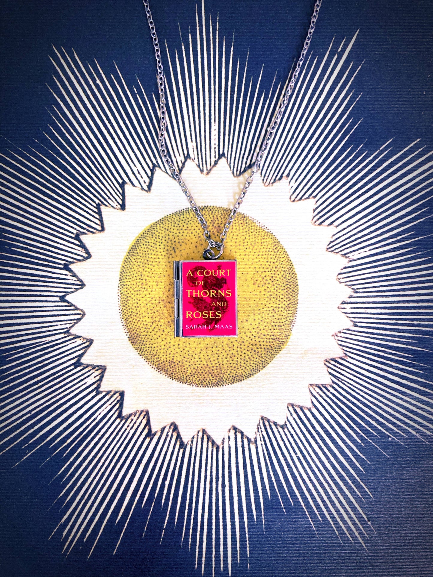 Sarah J. Maas inspired book locket jewelry