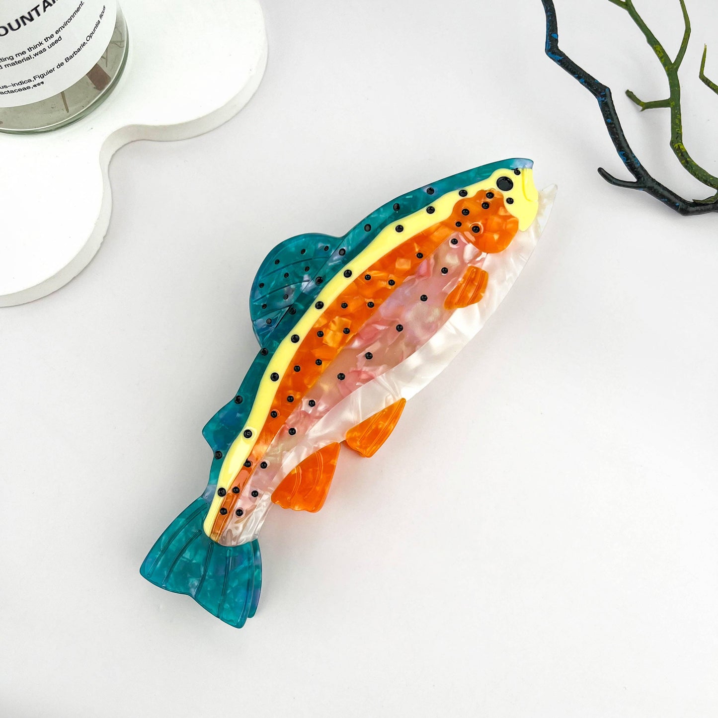 Perch Fish Ocean Acetate Hair Claw Clip