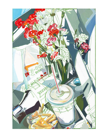 Road Trip with In N Out Art Print