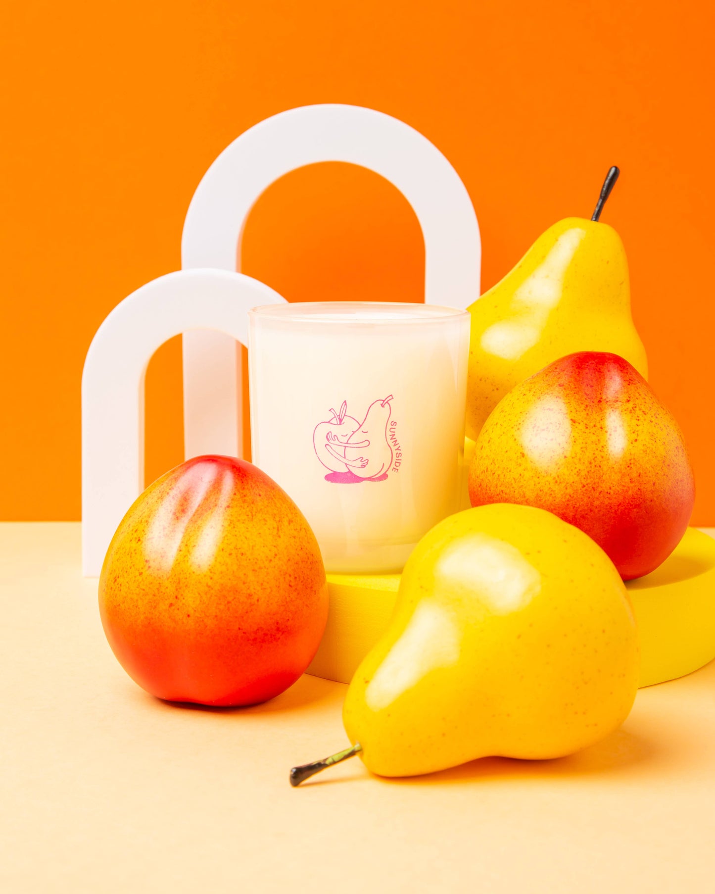 Fruity 8oz candle with wooden wick in reusable glass jar