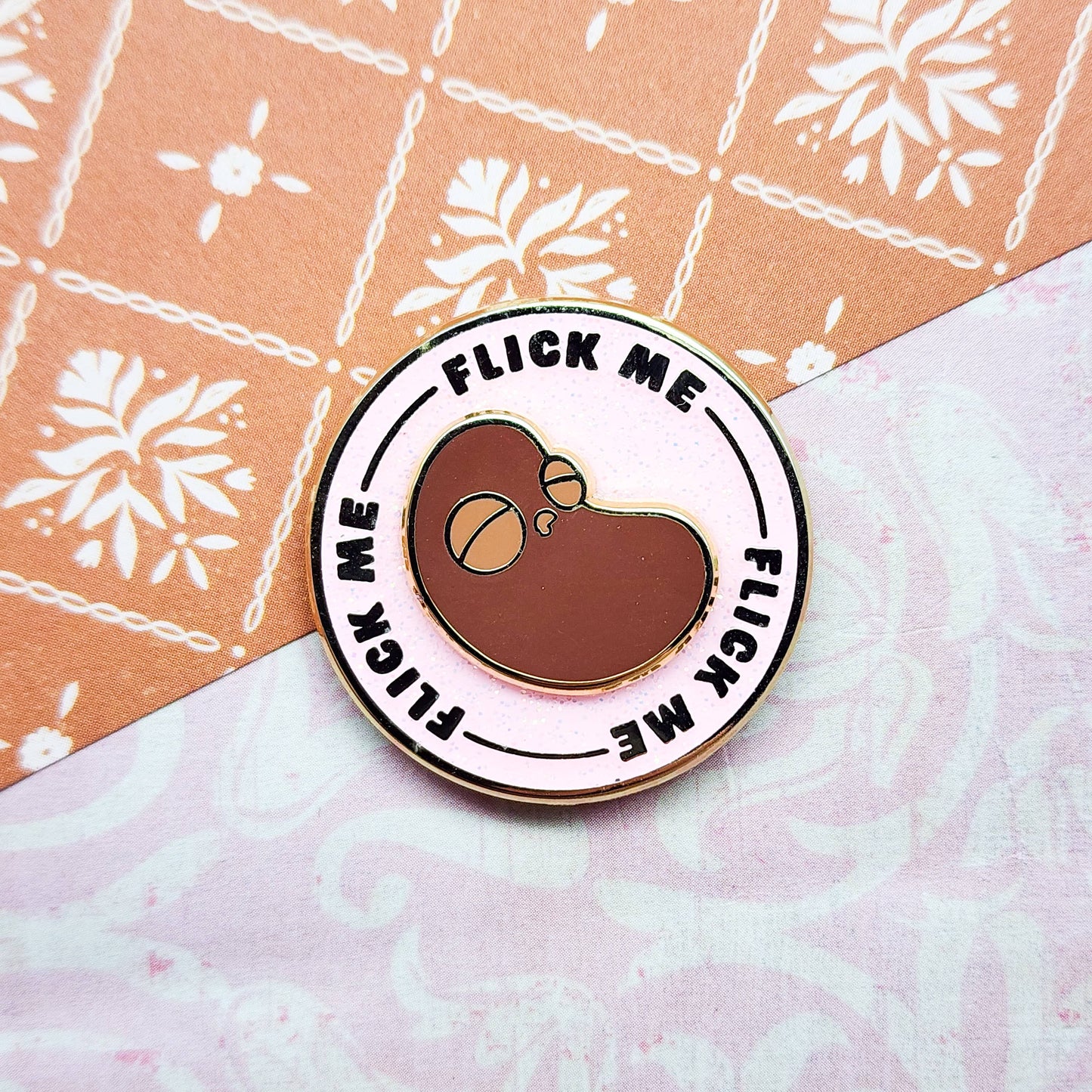 The Bean Spinning Enamel Pin