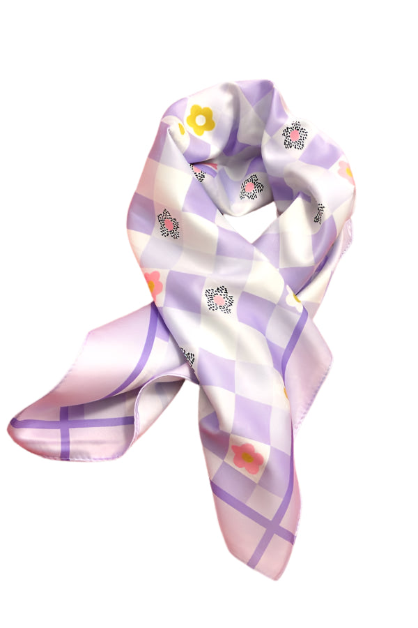 Blue Floral Scarf