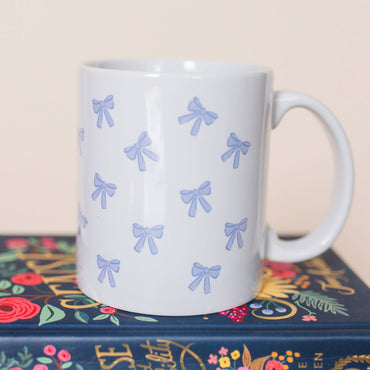 Blue Coquette Bows Ceramic Mug