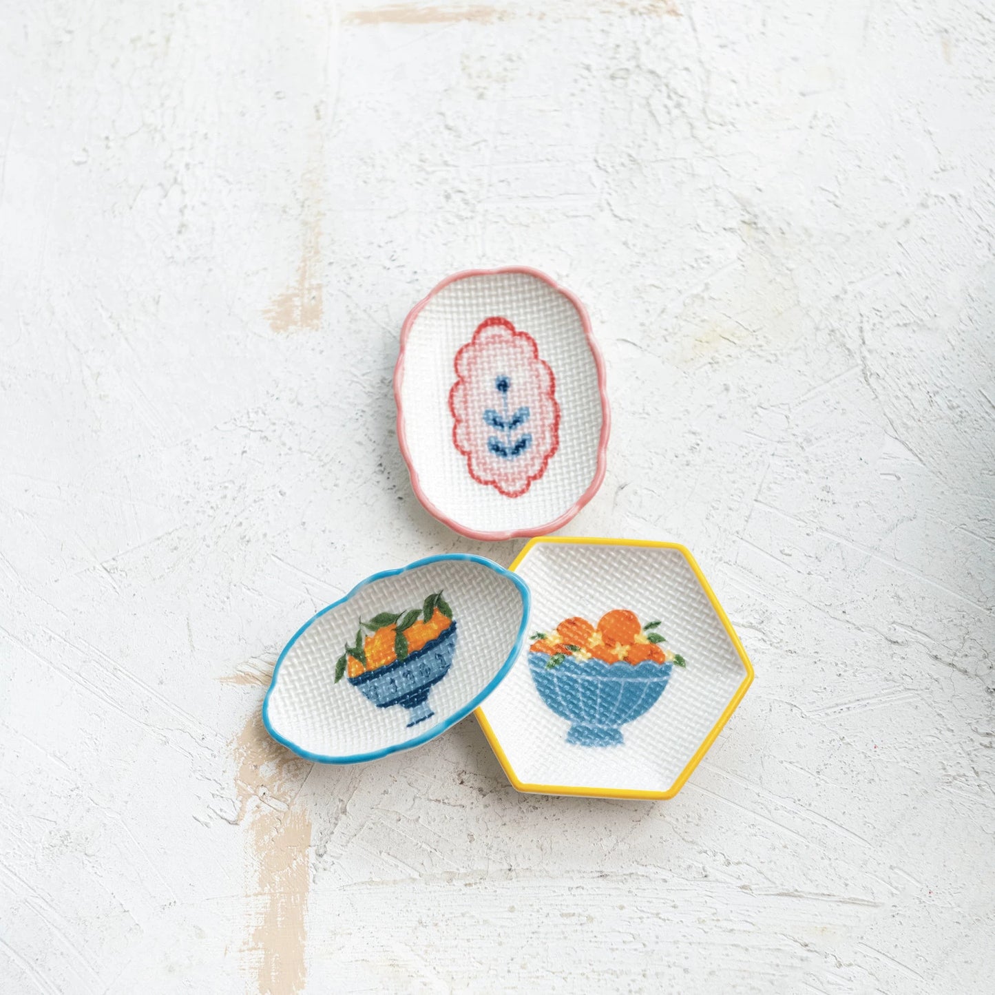 Cottage Core Mini Fruit and Floral Trinket Tray