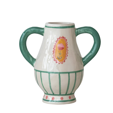 Blossom Flower Hand Painted Urn