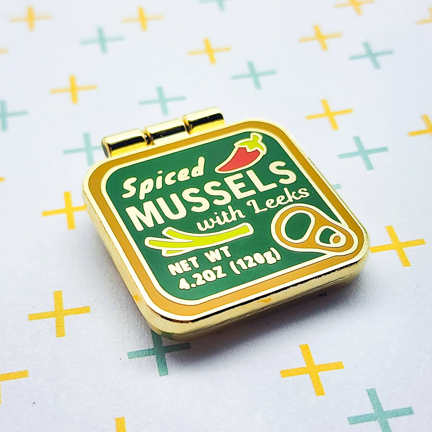 Tinned Mussels Enamel Pin