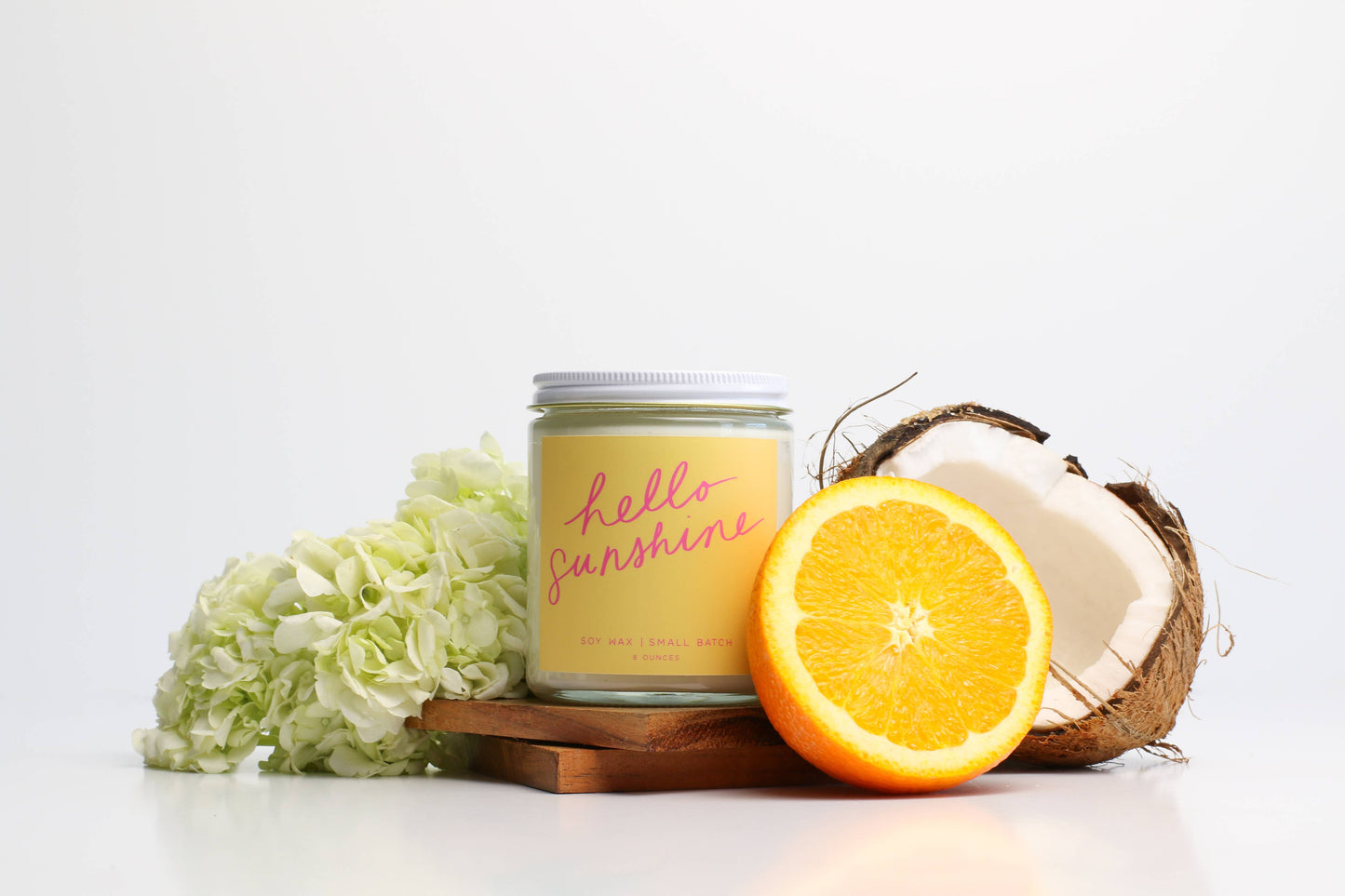Hello Sunshine: 8 oz Soy Wax - Small Batch Candle