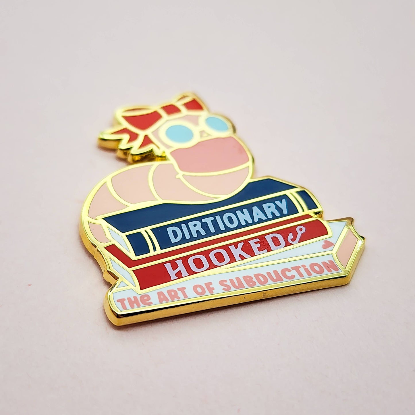 Book Worm Enamel Pin