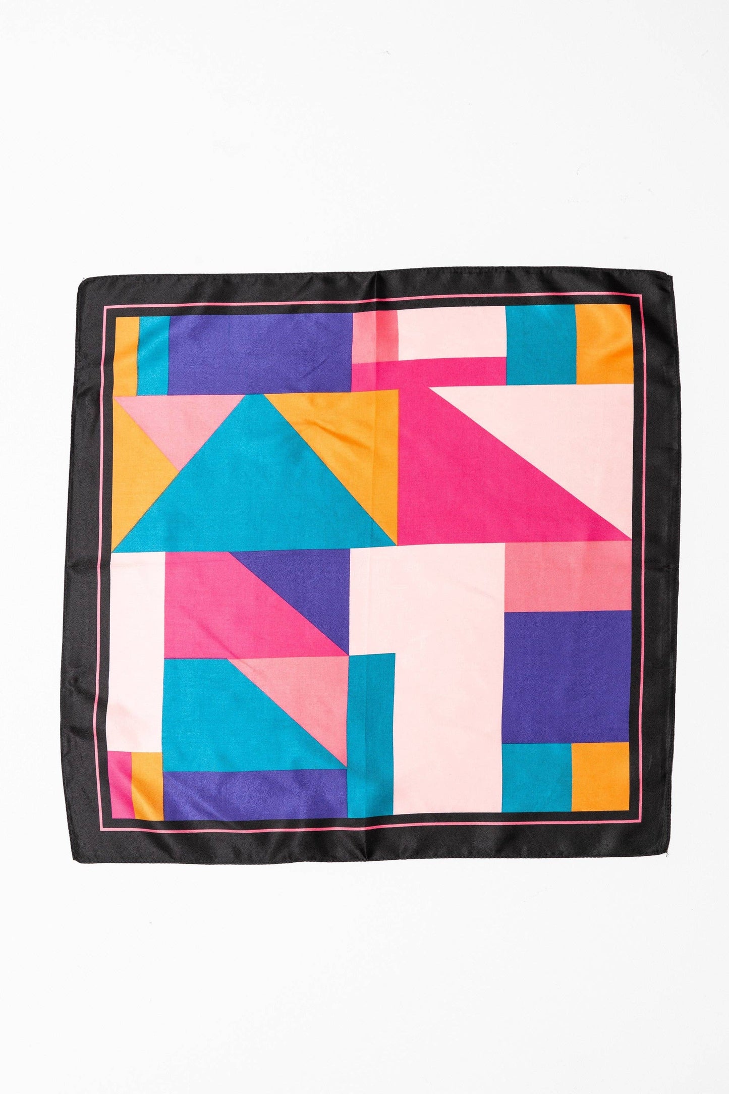 Multi-Color Block Silk Feel Bandana