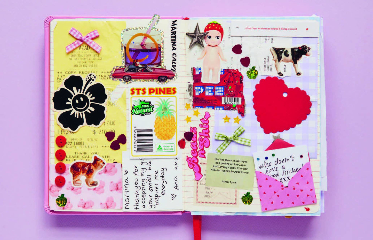 Creative memory-keeping book with step-by-step collage and journaling ideas