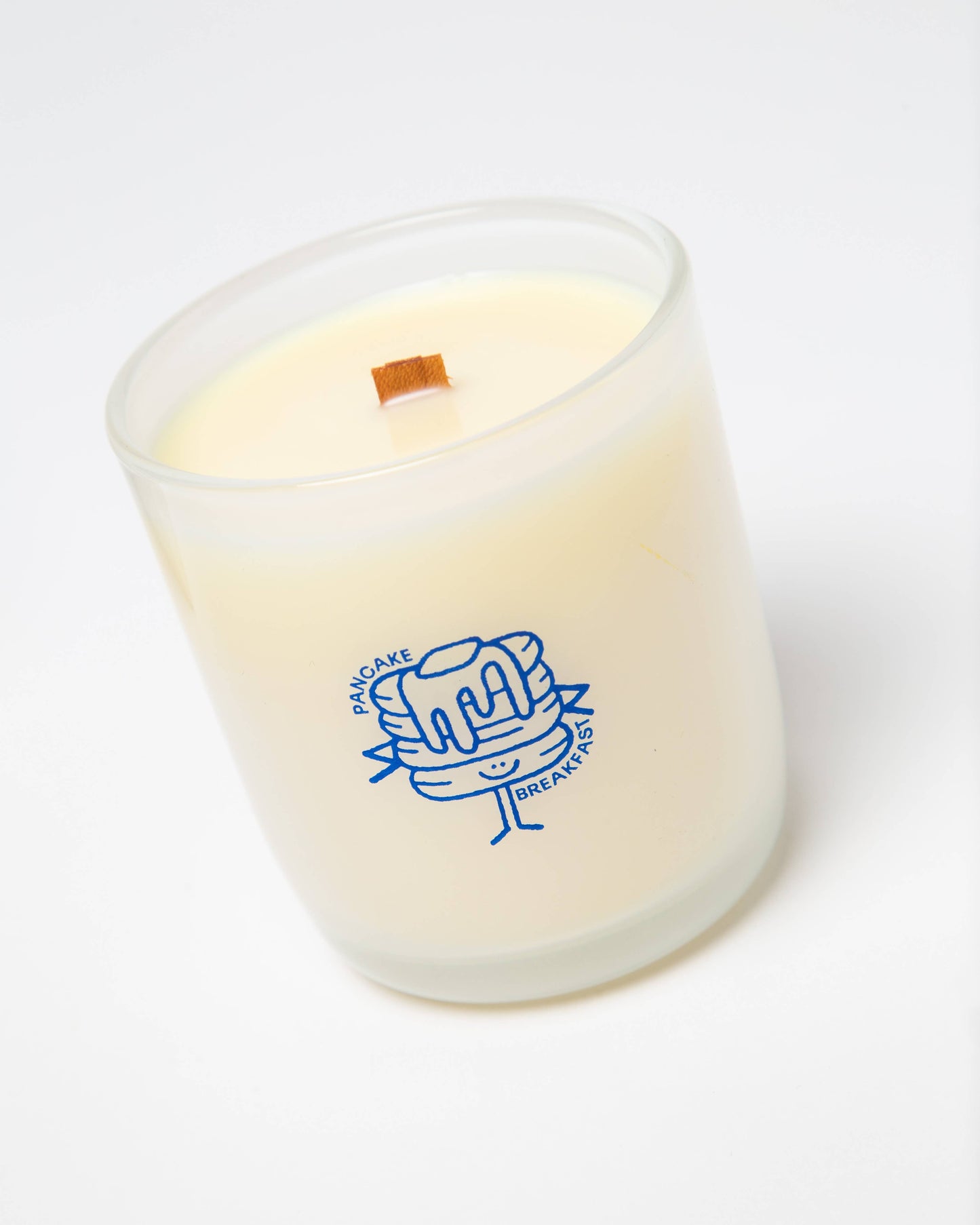 Vegan blueberry pancake fragrance candle in reusable glass jar gift store
