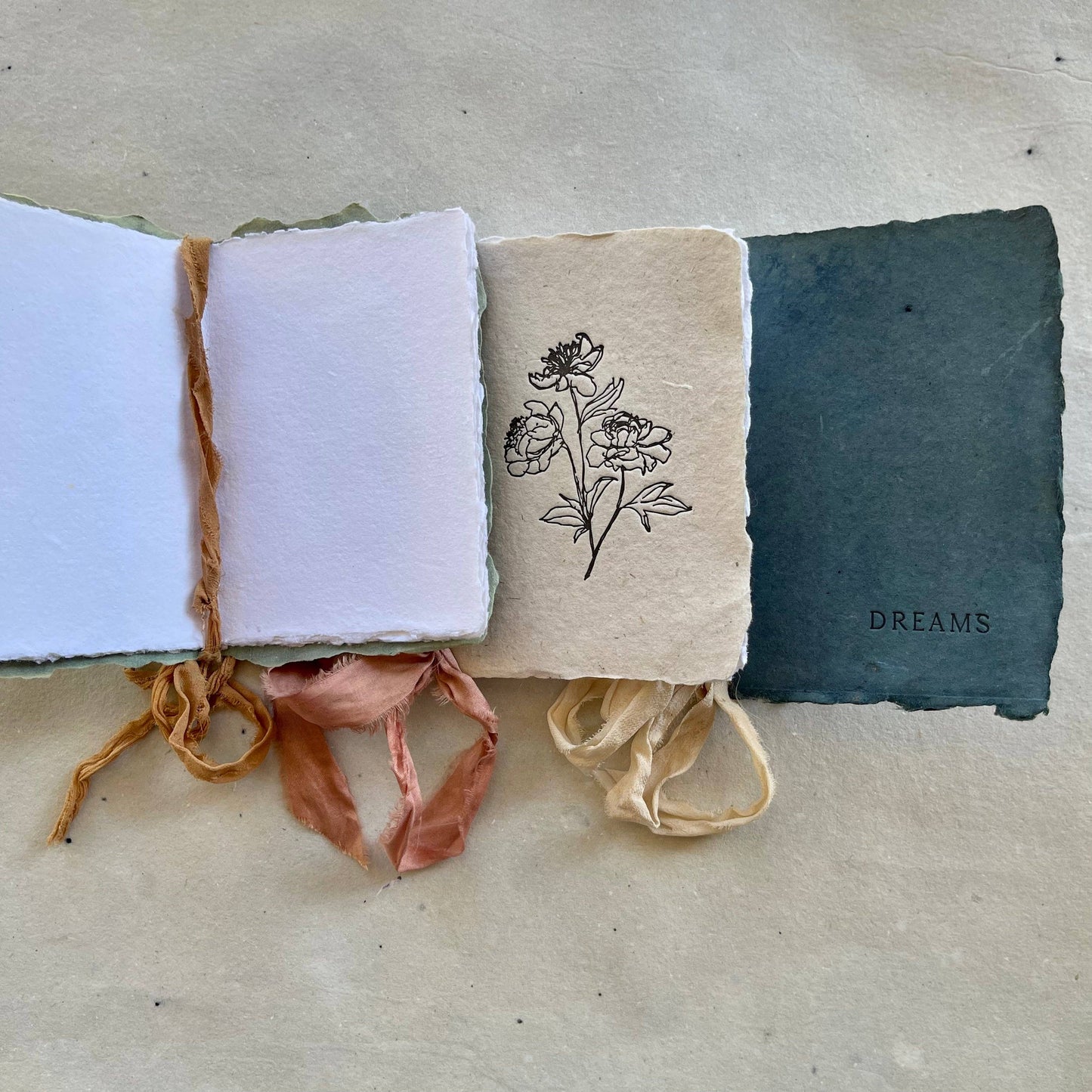 Botanically Dyed Handmade Letterpress Notebook