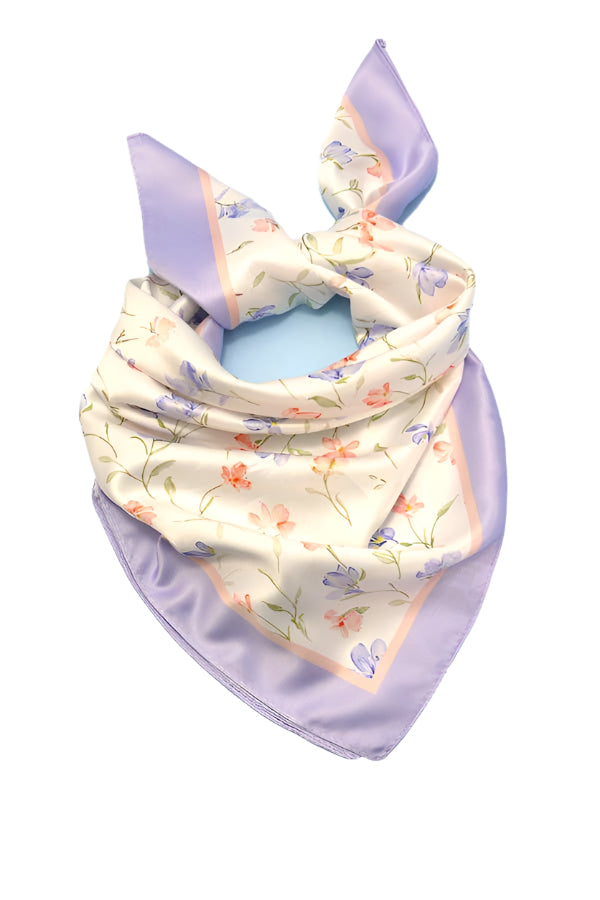 Blue and Floral Bandana