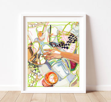 Beach Day in Omis Art Print