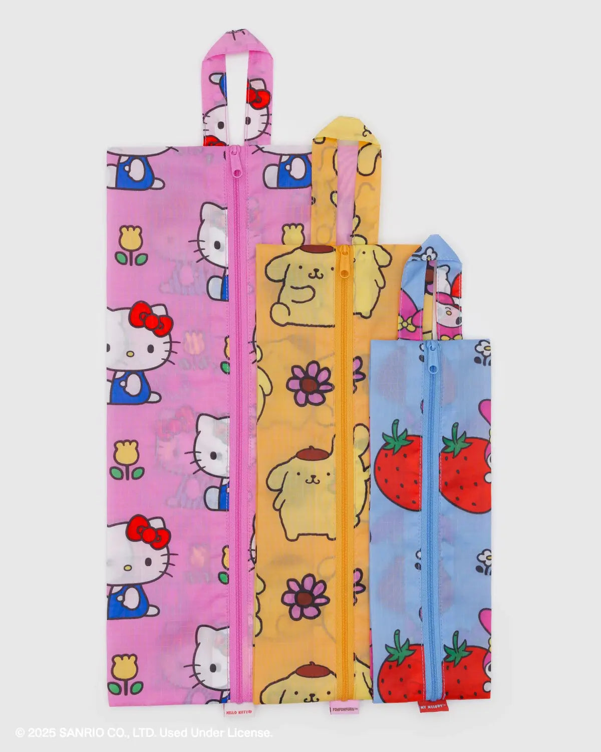 BAGGU Hello Kitty floral print zip pouches for travel & storage Gift store knoxville