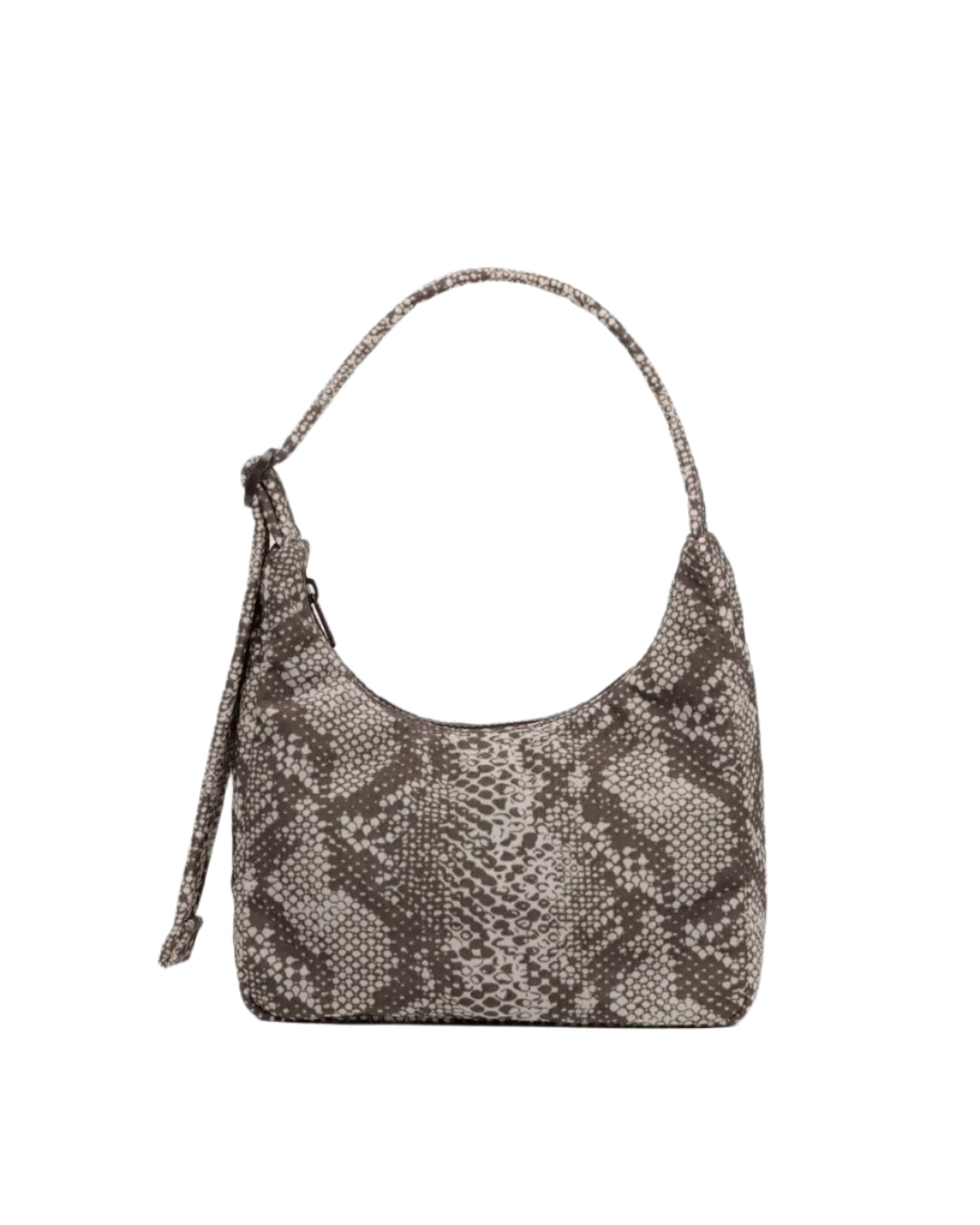 Mini Nylon Shoulder Bag Snakeskin Baggu