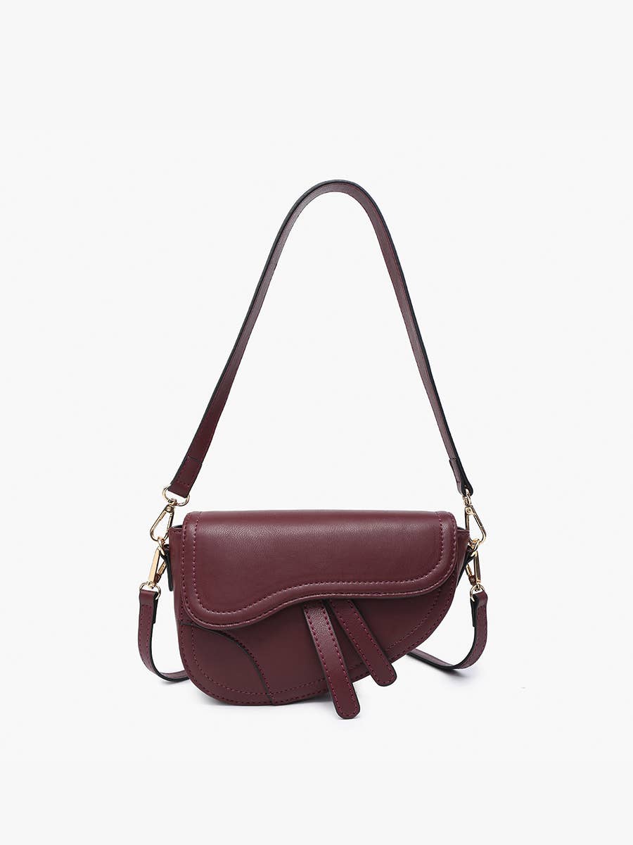 Marisol Asymmetrical Saddle Bag Merlot
