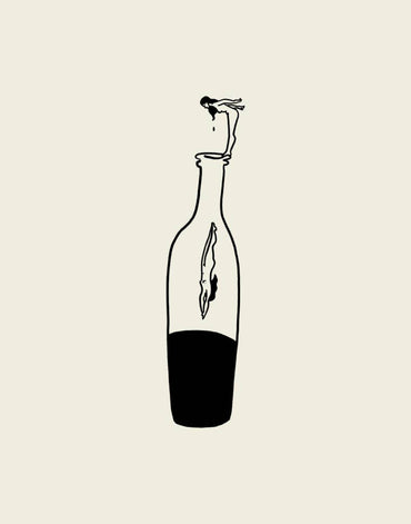 Wine Dive Minimal Art Print
