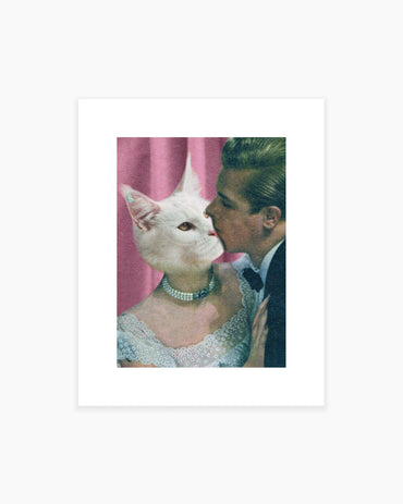 Purrfect Love Cat Art Print