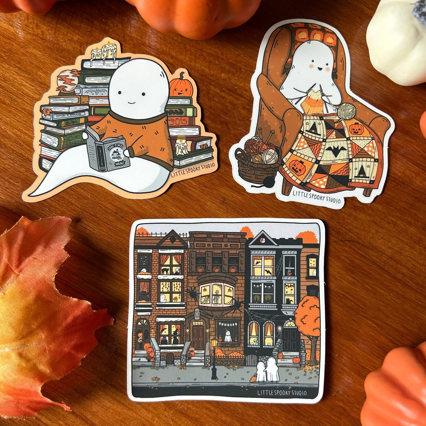 Reading Ghostie Sticker