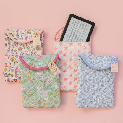 Pink Coquette Bows Quilted E-Reader Case