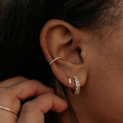 Diana Diamond Hoops: Gold