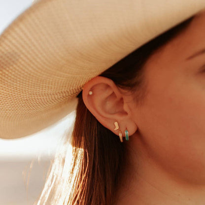 Hypoallergenic braided gold hoop earrings