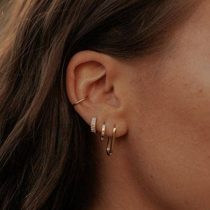 Diana Diamond Hoops: Gold