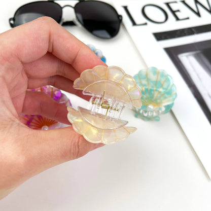 Shell pearl sweet hair claw clip