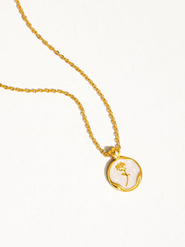 Mallory Rose Coin Pendant Necklace