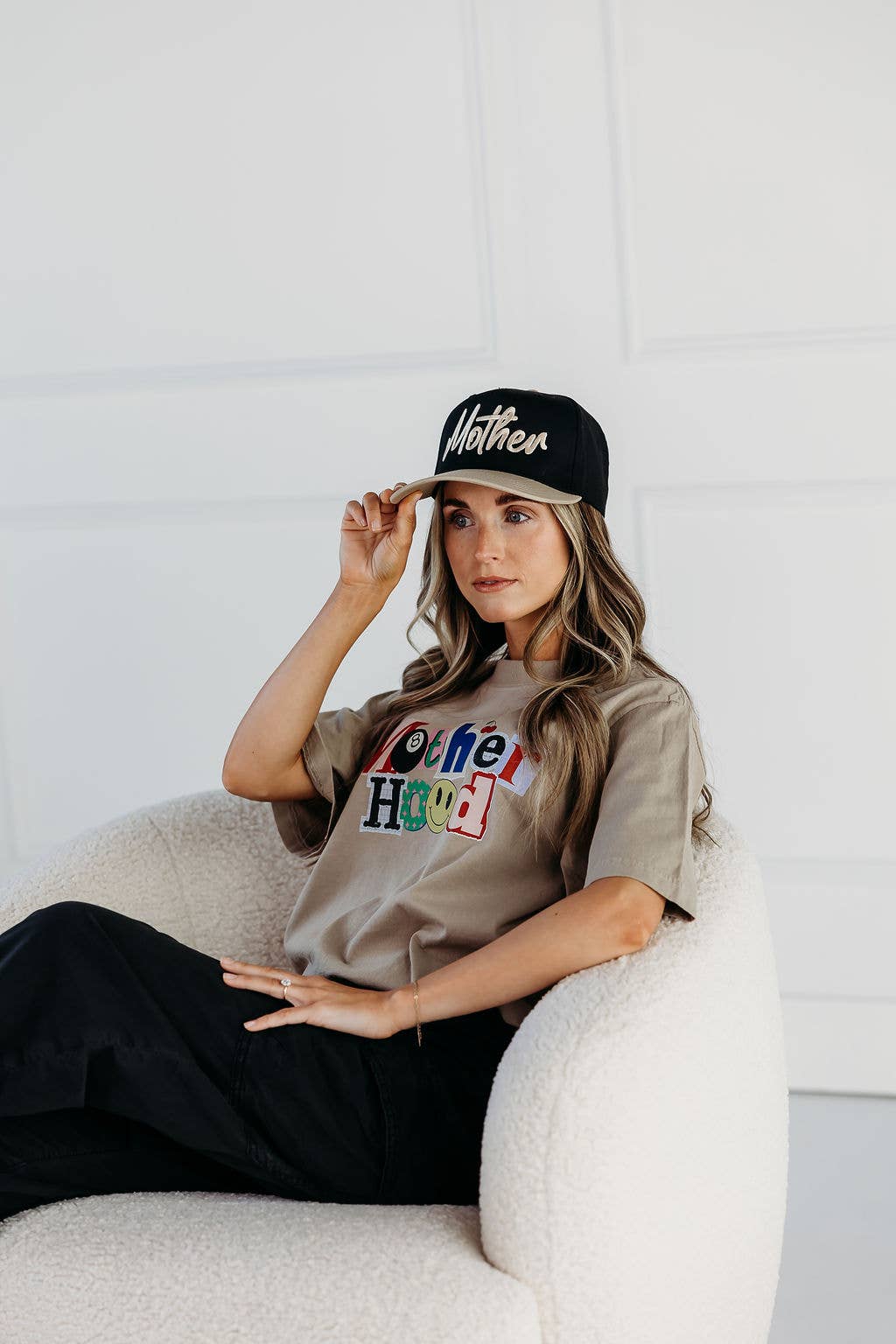 Mother Black & Tan Women's Vintage Embroidered Hat