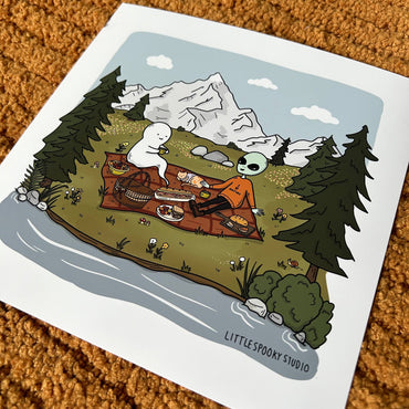 Parks Picnic Square Art Print