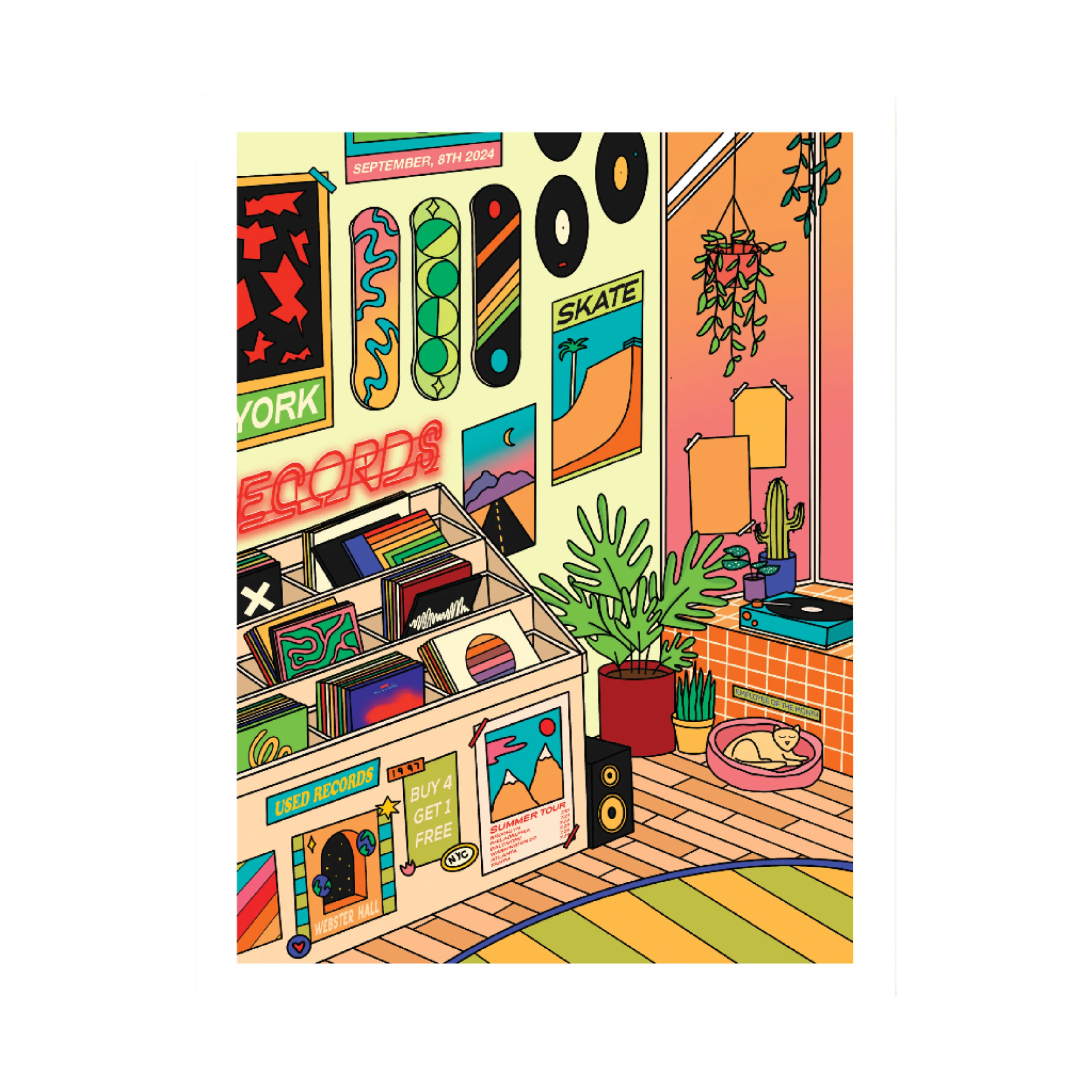 Record Store Print Knoxville Tennessee