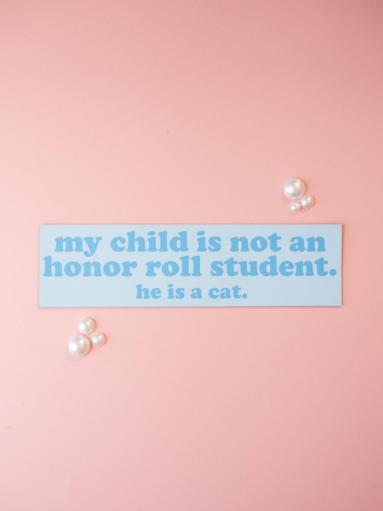 Cute cat mom car magnet on vehicle bumper – weatherproof and removable design