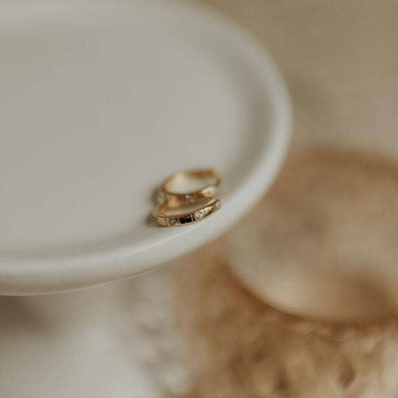 Diana Diamond Hoops: Gold