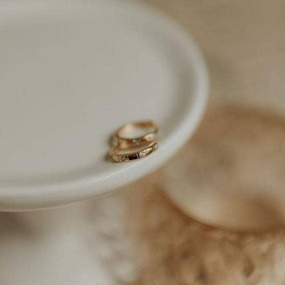 Diana Diamond Hoops: Gold