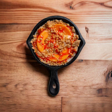 Peach Cobbler Iron Skillet Candle 8 oz