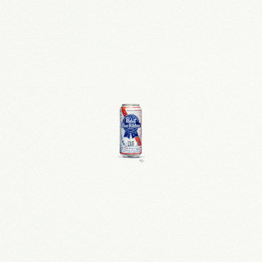 Small Pabst Blue Ribbon watercolor reproduction – unique gift for beer lovers and collectors
