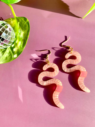 Funny Worm Earrings 