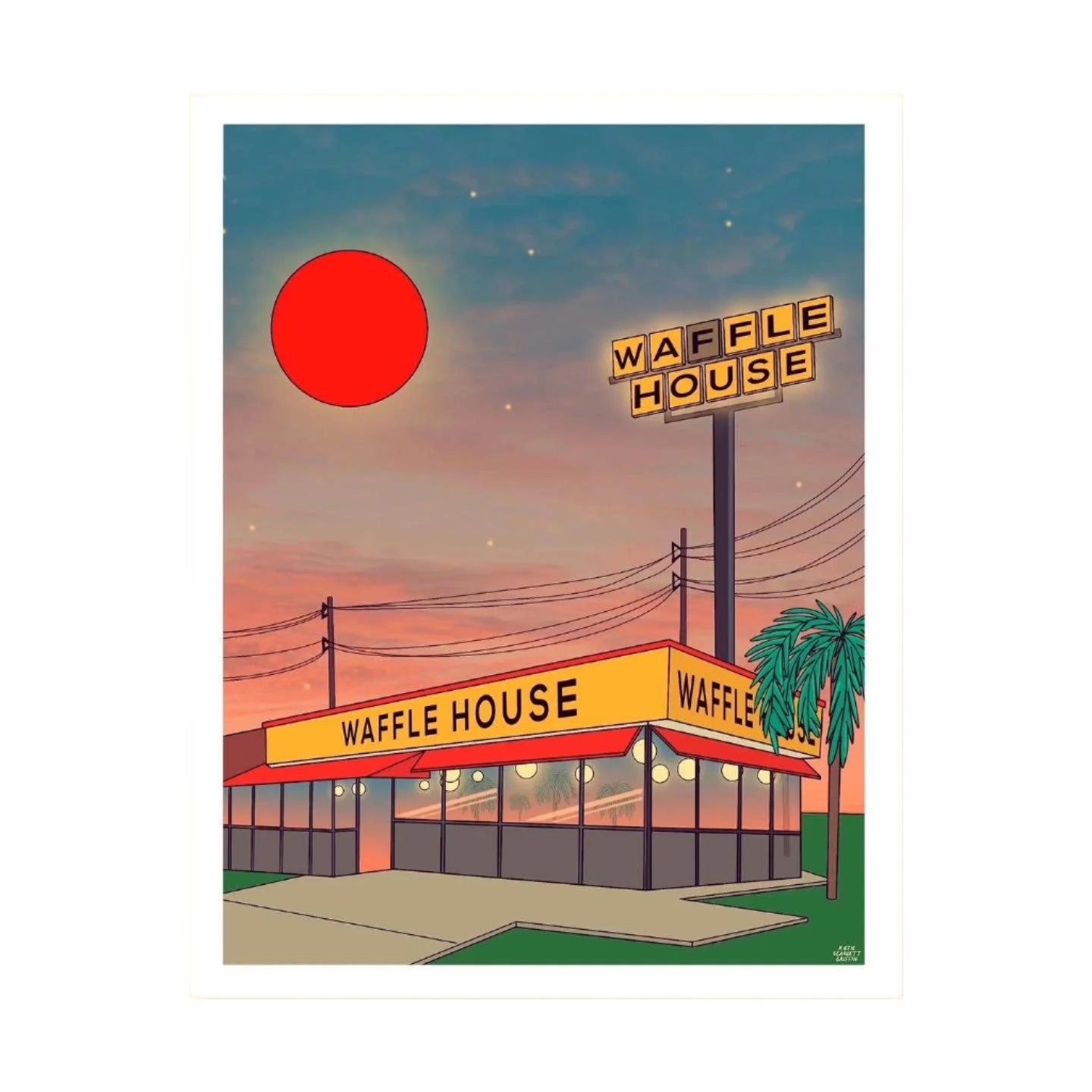 Waffle House Print Knoxville TN