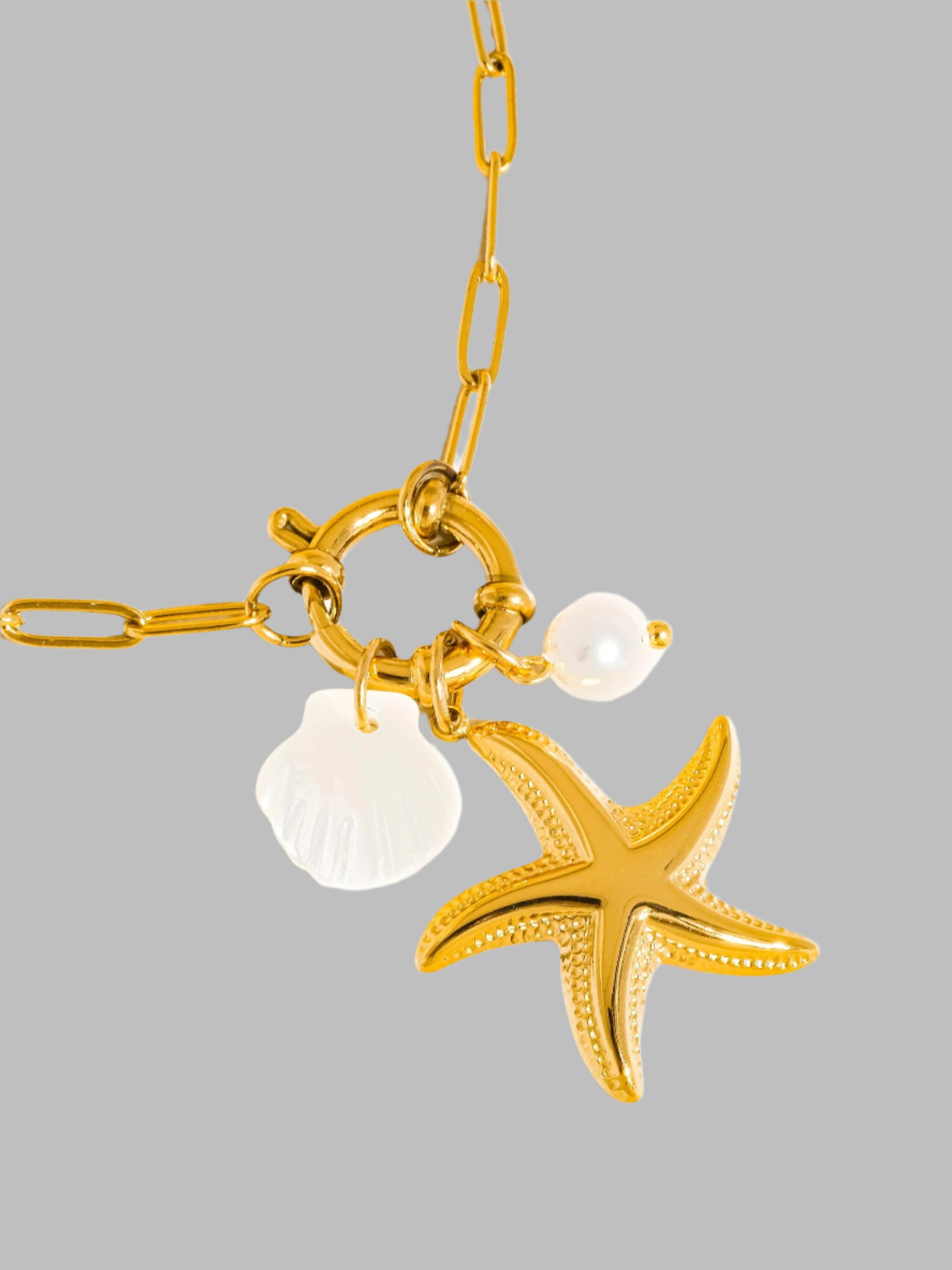 Gold Starfish Necklace 