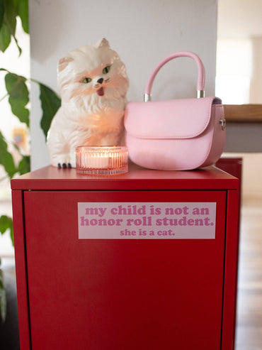 Funny cat magnet for girl cat parents – UV resistant and durable

