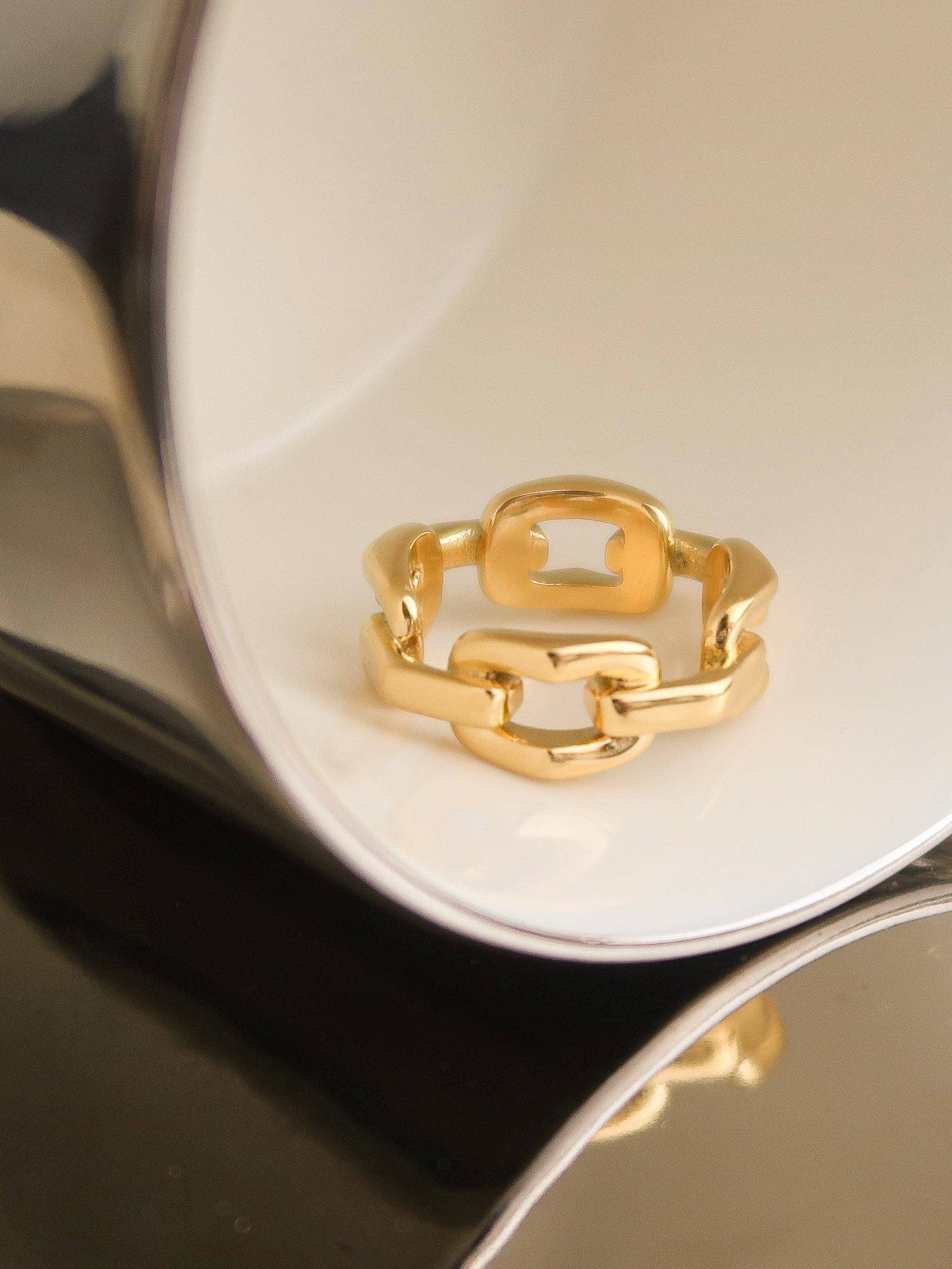 Brooklyn 18K Yellow Gold Stack Braided Ring