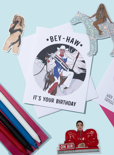 Funny Beyoncé inspired birthday card with western theme greeting card Knoxville 