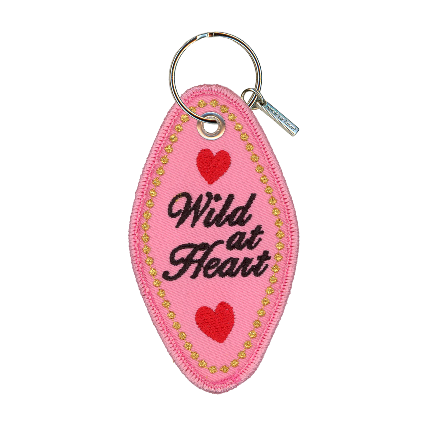 Wild at Heart Embroidered Keychain
