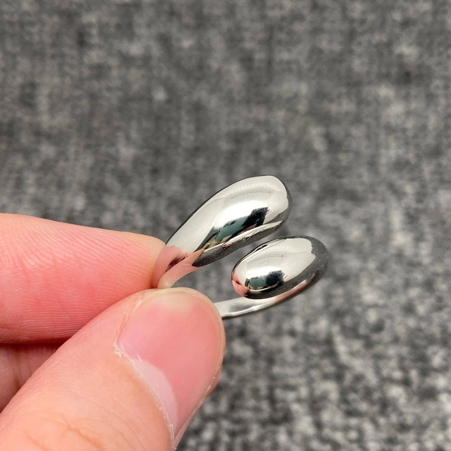 18K Gold Plated Stainless Steel Glossy Geometric Ring - FGS